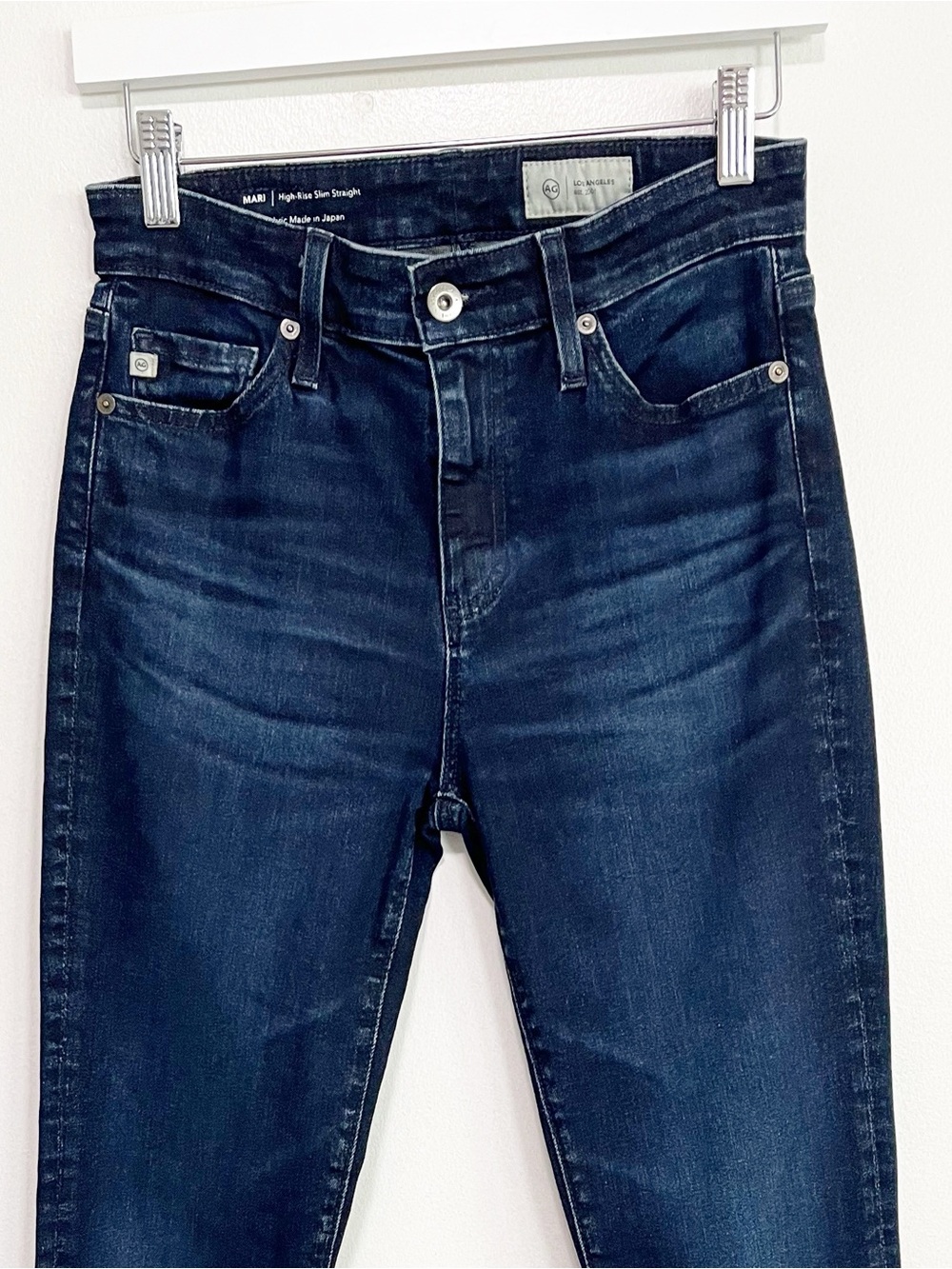 BOGO! AG Jeans Mari High Rise Slim Straight Jeans Dark Wash Size 26 - Picture 5 of 10